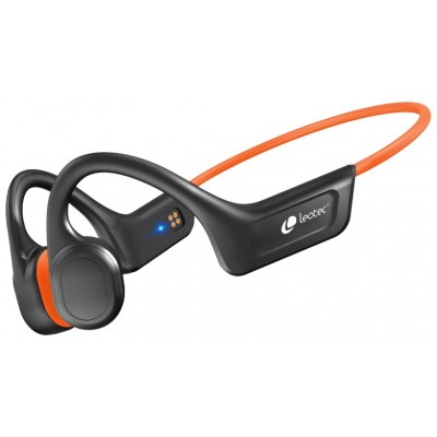 LEOTEC AURICULARES CONDUCCION OSEA IPX7 Naranja- Bateria 230mAh - Llamadas