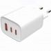 CARGADOR PARED/VIAJE ULTRA SLIM 2xUSB-C/PD + USB-A 65W BLANCO LEOTEC (Espera 4 dias)