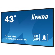 iiyama PROLITE Pizarra de caballete digital 108 cm (42.5") LED Wifi 500 cd / m² 4K Ultra HD Negro Procesador incorporado Android 11 24/7 (Espera 4 dias)