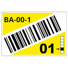 BROTHER Caja de 1 rollo de etiquetas precortadas para estanterias y estanterias paletizadas de 90 x 110 mm. Amarillo, para codigos de barras - 260 etiquetas/rol