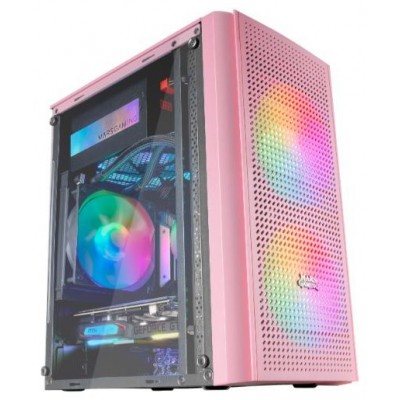 CAJA MICROATX GAMING MARS GAMING MC300 PINK FRONTAL