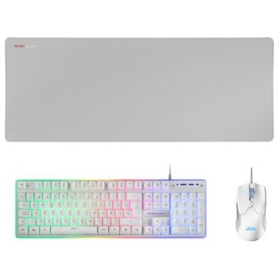 PACK TECLADO MOUSE Y ALFOMBRILLA MARS GAMING MCPX