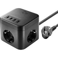 CARGADOR CUBO 3xAC + 2xUSB-C + 2xUSB-A 35W PD+GaN TYPE-F NEGRO MARS GAMING (Espera 4 dias) CARGADOR CUBO 3xAC + 2xUSB-C + 2xUSB-A 35W PD+GaN TYPE-F NEGRO MARS GAMING (Espera 4 dias)