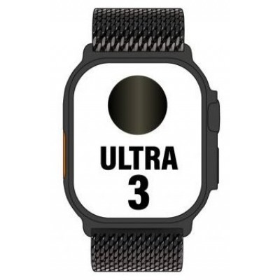 APPLE WATCH ULTRA 3 CAJA TITANIO NEGRA 49mm CORREA LOOP MILANESE NEGRA M (Espera 4 dias)