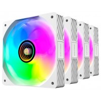KIT 4 VENTILADORES AUXILIAR MF-SI4KIT A-RGB INFINITY BLANCO MARS GAMING (Espera 4 dias)