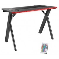 Mesa Mars Gaming Mgd Rgb Negra Chasis De Acero Tablero