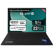 PORTATIL LG GRAM, 16", 16ZD90T, INTEL CORE ULTRA 7, 40,6 CM, 2560 X 1600 PIXELES, 16 GB, 1 TB, FREEDOS (Espera 4 dias) PORTATIL LG GRAM, 16", 16ZD90T, INTEL CORE ULTRA 7, 40,6 CM, 2560 X 1600 PIXELES, 16 GB, 1 TB, FREEDOS (Espera 4 dias)