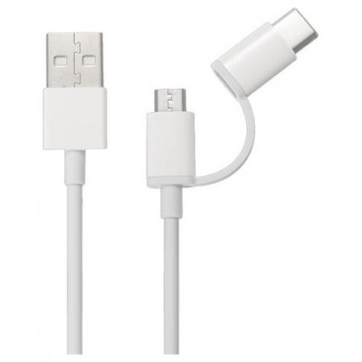 CABLE XIAOMI MI 2 IN 1 USB MICRO USB TO TYPE C - 100 (Espera 4 dias)