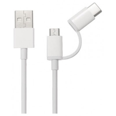 CABLE XIAOMI MI 2 IN 1 USB MICRO USB TO TYPE C - 30 CM (Espera 4 dias)