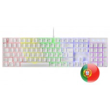 Mars Gaming MK422 Blanco Teclado Gaming RGB Switch Mecánico Azul Idioma Portugués (Espera 4 dias)