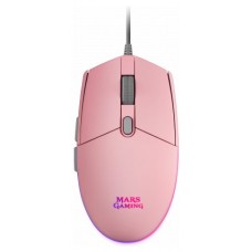 MOUSE MARS GAMING RGB MMG PINK 3200DPI 6 BOTONES