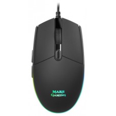 MOUSE MARS GAMING RGB MMG BLACK 3200DPI 6 BOTONES