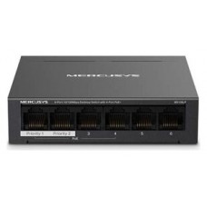 Mercusys MS106LP switch Gestionado Fast Ethernet (10/100) Energía sobre Ethernet (PoE) Negro (Espera 4 dias)