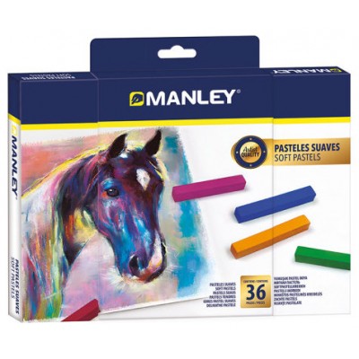 ESTUCHE 36 SOFT PASTELS MANLEY MSP00036 (Espera 4 dias)