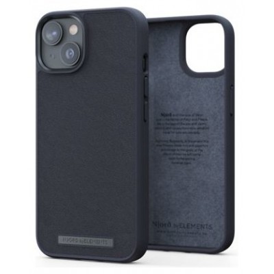 FUNDA IPHONE 12/13/14 PRO CUERO GENUINO NEGRO NJORD (Espera 4 dias)