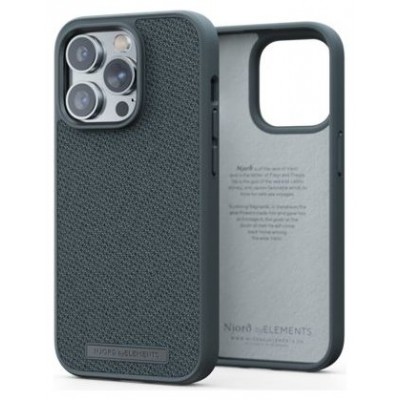 FUNDA IPHONE 12/13/14 PRO TONAL TELA GRIS OSCURO NJORD (Espera 4 dias)