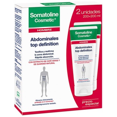 SOMATOLINE COSMETIC HOMBRE ABDOMINALES TOP DEFINITION CRIOACTIVO LOTE 2 PZ· (Espera 4 dias)