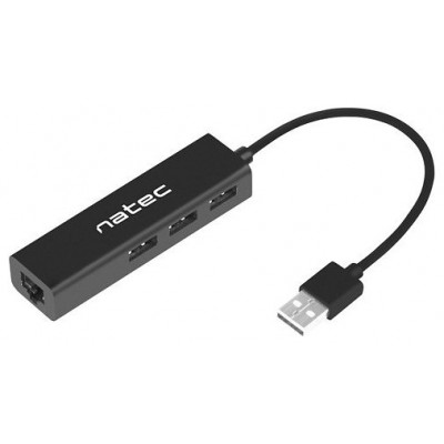 ADAPTADOR NATEC DRAGONFLY USB 2.0 A RJ45 GIGABIT CON 3XUSB 2.0