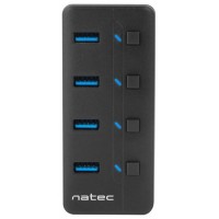 HUB NATEC MANTIS 2 USB 3.0 4 PUERTOS ON OFF CON ALIMENTADOR