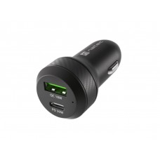 CARGADOR COCHE NATEC CONEY 1XUSB, 1XUSB-C QC3.0, PD 3.0 48W NEGRO