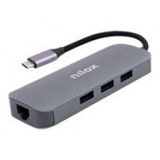 Nilox Hub Type-C 3xUSB 2xHDMI VGA USB-C RJ45