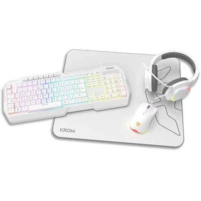 KROM KENTA PC Combo Gaming 4 en 1 RGB Blanco KROM KENTA PC Combo Gaming 4 en 1 RGB Blanco