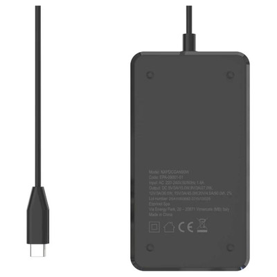 NILOX Alimentador gan usb-c para port&aacute;til -90w