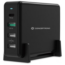Cargador De Sobremesa Conceptronic Quick Charge Pd 4