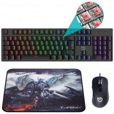 Hiditec Combo Gaming GK400 Tecl+Rat+Alfombrilla