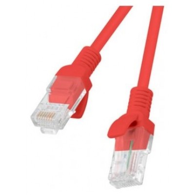 CABLE RED LANBERG LATIGUILLO CAT.6 UTP 0.5M ROJO FLUKE  PASSED