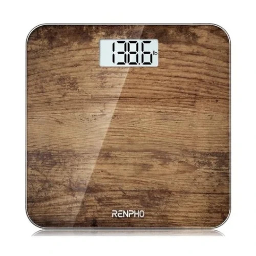 RENPHO CORE 1S - BODY WEIGHT SCALE - LARGE SCREEN - 3AAA - 10.2X10.2X0.87INCH - BROWN (Espera 4 dias)