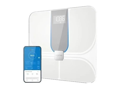 RENPHO ELIS ASPIRE C - SMART WIFI BODY SCALE - ITO - 3AAA - 11X11X1IN/28X28X2.5CM - WHITE (Espera 4 dias)