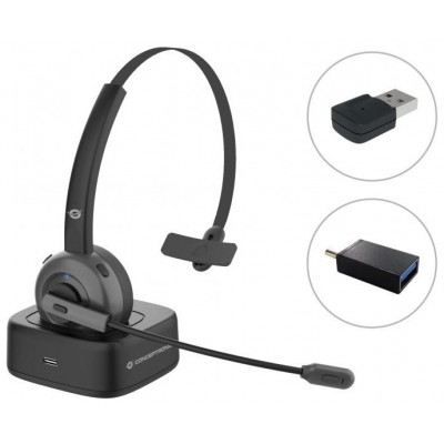 HEADSET BLUETOOTH CONCEPTRONIC CON BASE DE CARGA