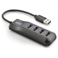 REGLETA NGS PORT2.0 4TOMAS USB2.0 NEGRO (Espera 4 dias)