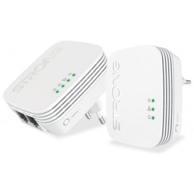Strong POWERLWF600DUOMINI adaptador de red PowerLine 600 Mbit/s Ethernet Wifi Blanco 2 pieza(s) (Espera 4 dias)