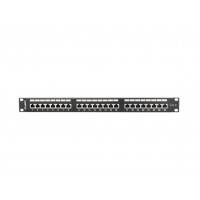 PATCH PANEL LANBERG 24 PUERTOS 1U 19" CAT.6 SFTP NEGRO