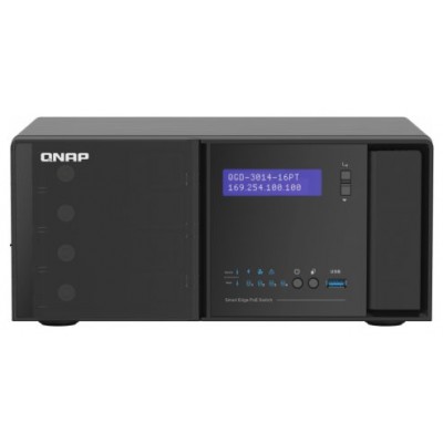 QNAP QGD-3014-16PT-8G switch Gestionado Gigabit Ethernet (10/100/1000) Energía sobre Ethernet (PoE) Negro (Espera 4 dias)