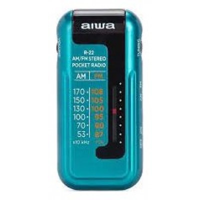 Radio Analogica Mini Aiwa R-22tq Am/fm Hyperbass Color