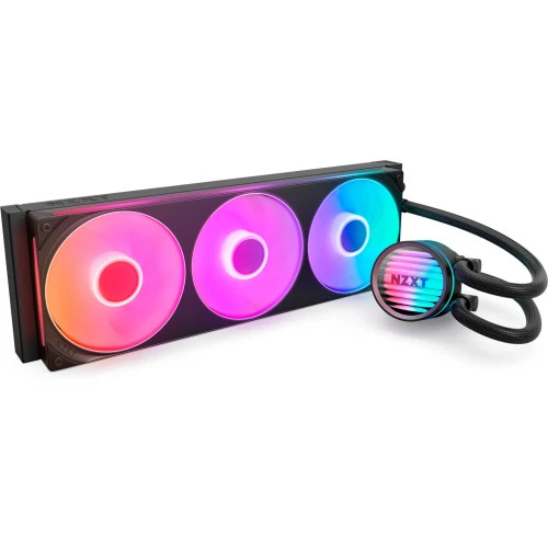 NZXT KRAKEN CORE RGB - 360MM AIO LIQUID COOLER WITH RGB CAP & RGB CORE FAN (Black) RL-KR36C-B1 (Espera 4 dias)