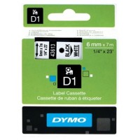 DYMO Cinta LM D1 6mmx7m Negro/blanco