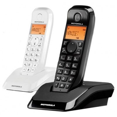 MOTOROLA S1202 Telefono DECT DUO Blanco / Negro