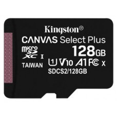 MICROSD KINGSTON 128GB CL10 UHS-l CANVAS SELECT PLUS (Espera 4 dias)