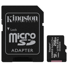 KINGSTON 256GB MICSDXC CANVAS SELECT PLUS 100R A1 C10 CARD+ADP (Espera 4 dias)