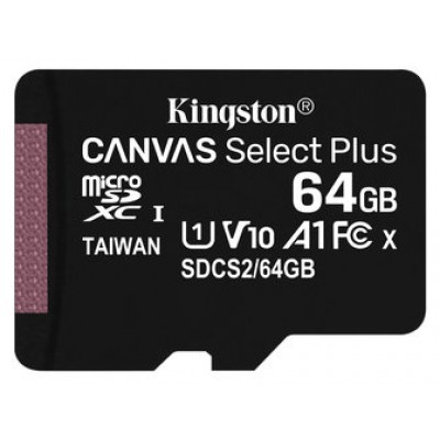 Kingston Technology Canvas Select Plus memoria flash 64 GB SDXC Clase 10 UHS-I (Espera 4 dias)