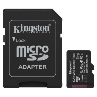Kingston Technology 1TB microSDXC Canvas Select Plus Gen3 150MB/s A1 (Incluye adaptador de SD) (Espera 4 dias)
