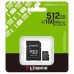 MEMORIA SD MICRO 512GB KINGSTON CLASE 10 + ADAPTADOR MEMORIA SD MICRO 512GB KINGSTON CLASE 10 + ADAPTADOR