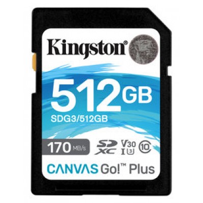 Kingston Canvas Go! Plus SD 512GB class 10 U3 V30