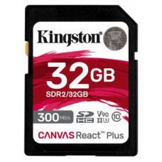 Kingston Technology Canvas React Plus 32 GB SD UHS-II Clase 10 (Espera 4 dias)