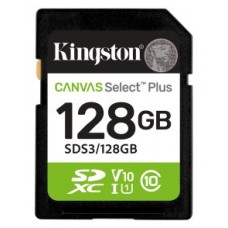 Kingston Technology 128 GB SDXC Canvas Select Plus Gen3 150 MB/s C10 UHS-I U1 V10 (Espera 4 dias)
