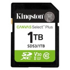 Kingston Technology 1 TB SDXC Canvas Select Plus Gen3 150 MB/s C10 UHS-I U3 V30 (Espera 4 dias)